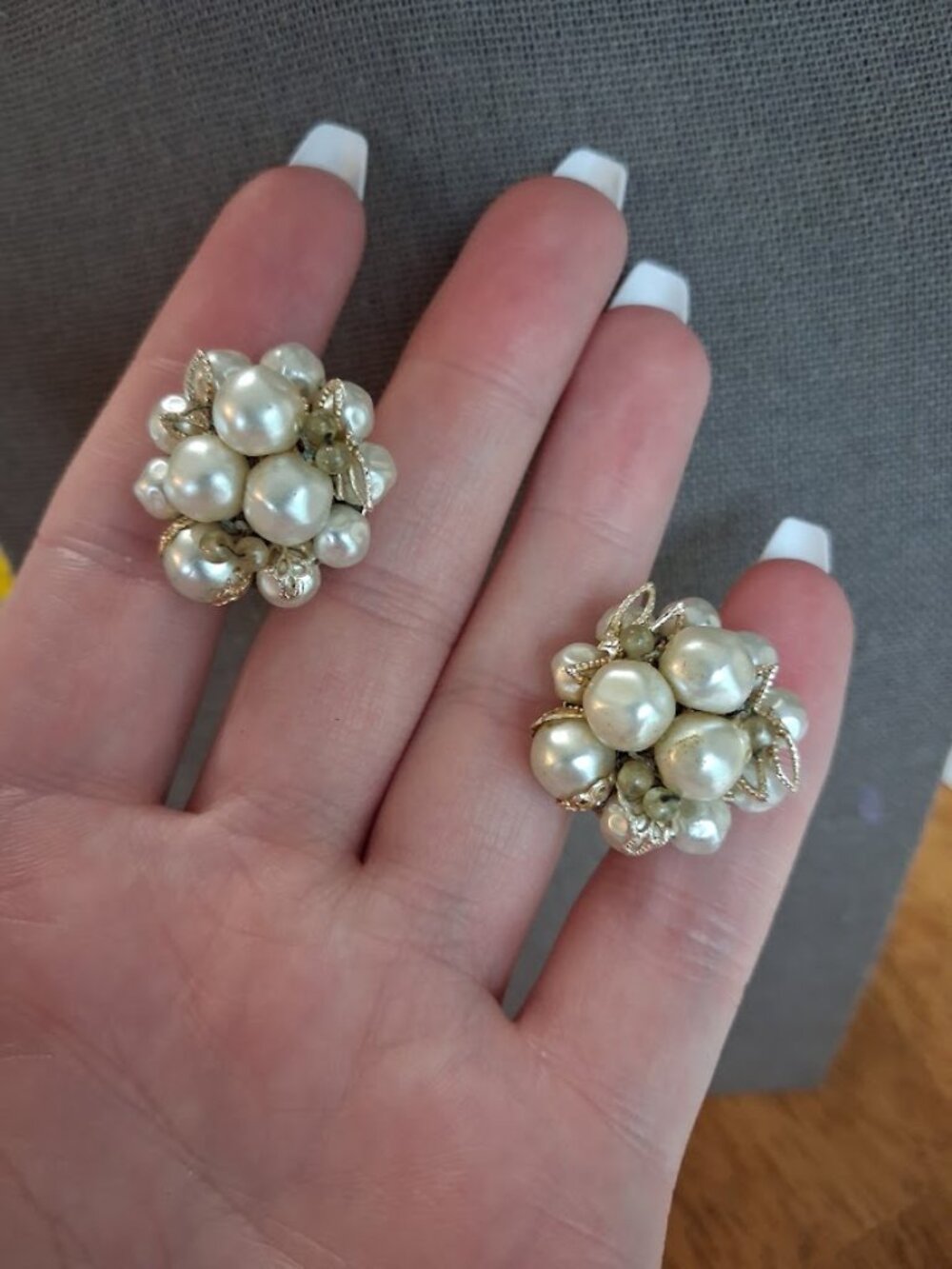 Vintage Japan made clip on earrings